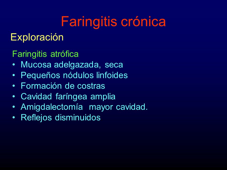Atrofica faringitis cronica seca